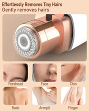 Flawless Precision Eyebrow Trimmer – 2-in-1 Electric Eyebrow Razor & Facial Hair Remover, Portable Cordless Shaver for Sensitive Skin