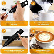 2 in 1 Rechargeable Electric Coffee Beater & Frother