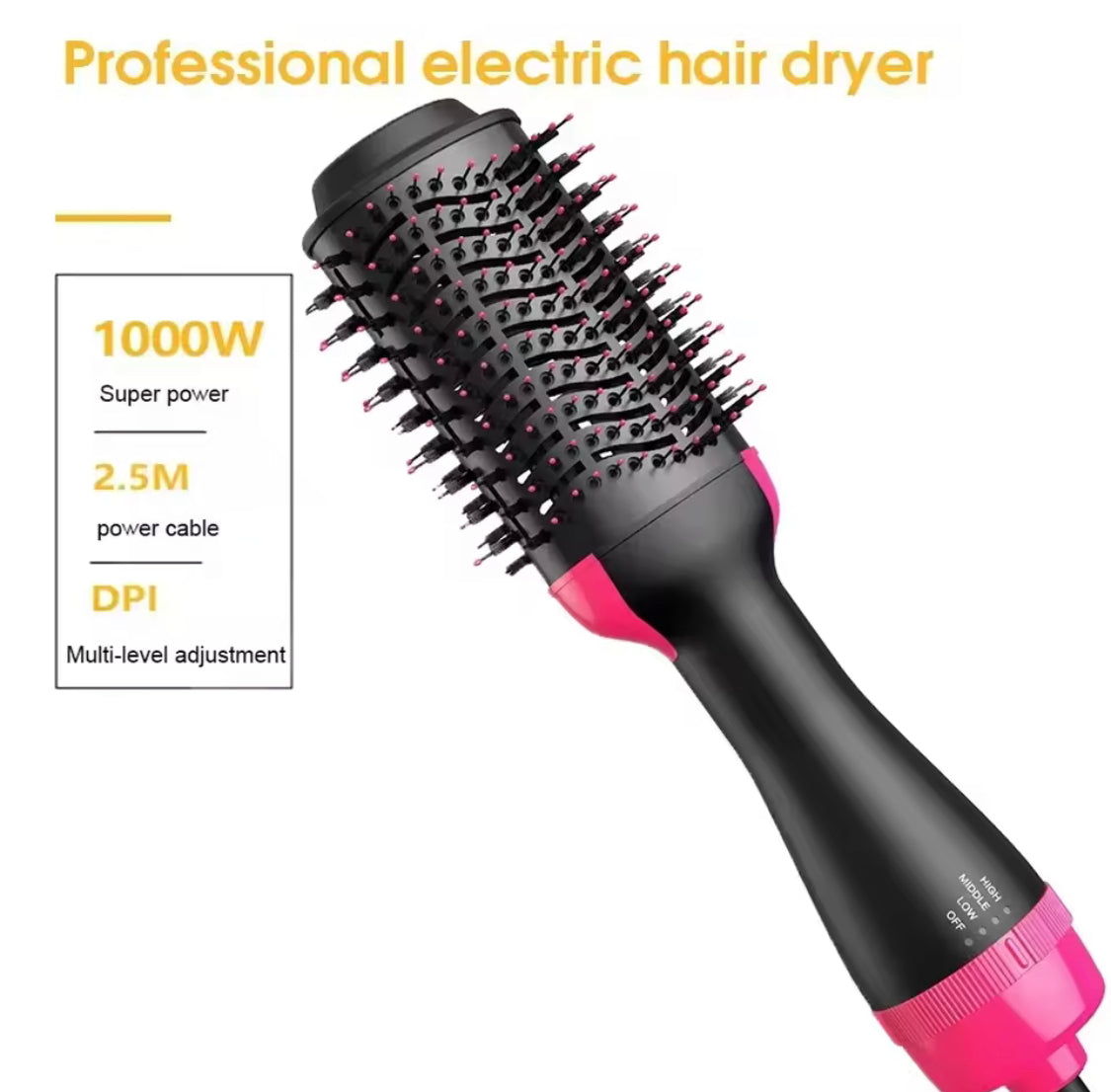 5 in 1 Hair Styler Hot Air Brush | Hair Dryer & Volumizer | Hair Curler & Straightener | Professional Salon Use Hair Styling Machine | Multi Function Tool for Women