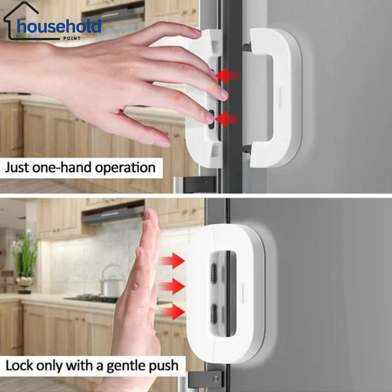 MXTY Premium Child Safety Fridge Lock – Hands-Free Automatic Refrigerator & Cabinet Door Latch