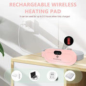 Portable Period Cramp Relief Heating Belt for Women – Electric Rechargeable Menstrual Heating Pad with Massage for Belly, Waist & Lower Back Comfort