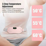 Portable Period Cramp Relief Heating Belt for Women – Electric Rechargeable Menstrual Heating Pad with Massage for Belly, Waist & Lower Back Comfort
